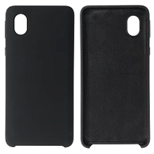 Чехол накладка Silicon Cover для SAMSUNG Galaxy A01 Core (SM-A013), силикон, бархат, цвет черный Чехол накладка Silicon Cover для SAMSUNG Galaxy A01 Core (SM-A013), силикон, бархат, цвет черный