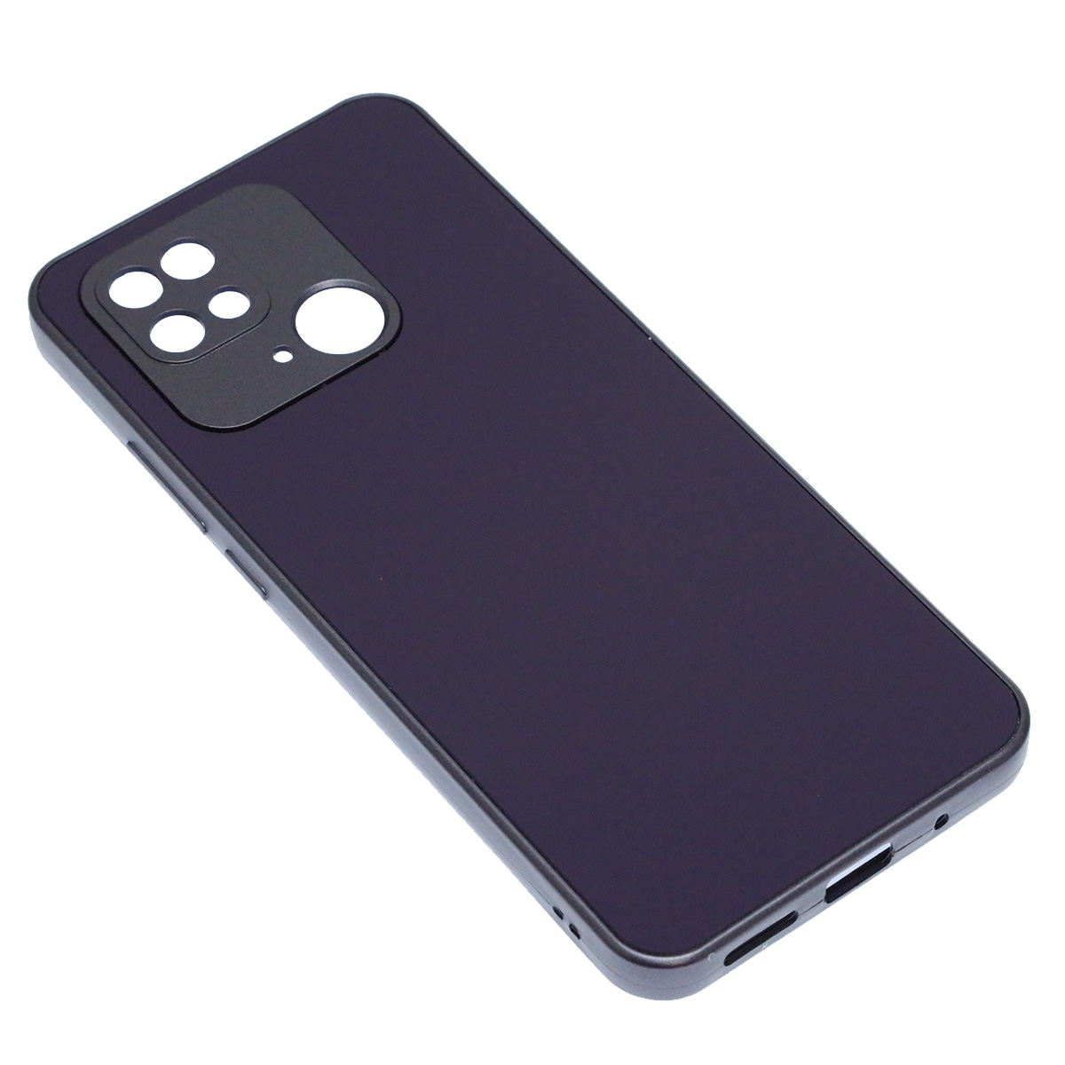 Чехол накладка для XIAOMI Redmi 10C, POCO C40, защита камеры, силикон, пластик, цвет темно фиолетовый Чехол накладка для XIAOMI Redmi 10C, POCO C40, защита камеры, силикон, пластик, цвет темно фиолетовый