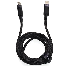 Кабель YESIDO CA159 USB Type C на Lightning 8 pin, 27W, длина 1.2 метра, цвет черный