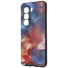 Чехол накладка для INFINIX HOT 50 Pro 4G, защита камеры, рисунок Жемчужные цветы