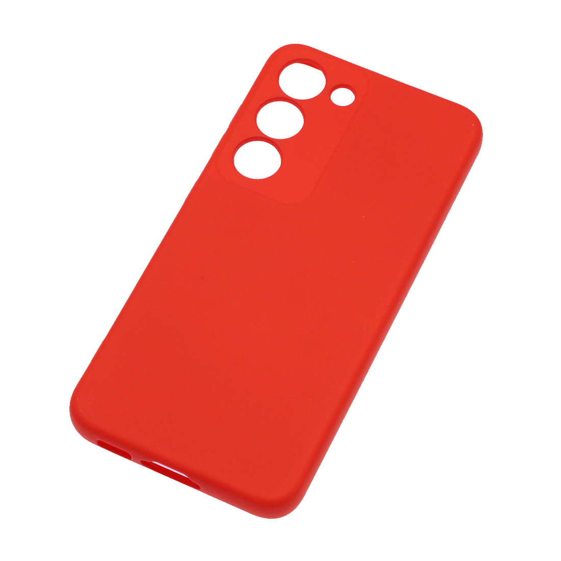 Чехол накладка Silicon Cover для SAMSUNG Galaxy S23, защита камеры, силикон, бархат, цвет красный Чехол накладка Silicon Cover для SAMSUNG Galaxy S23, защита камеры, силикон, бархат, цвет красный