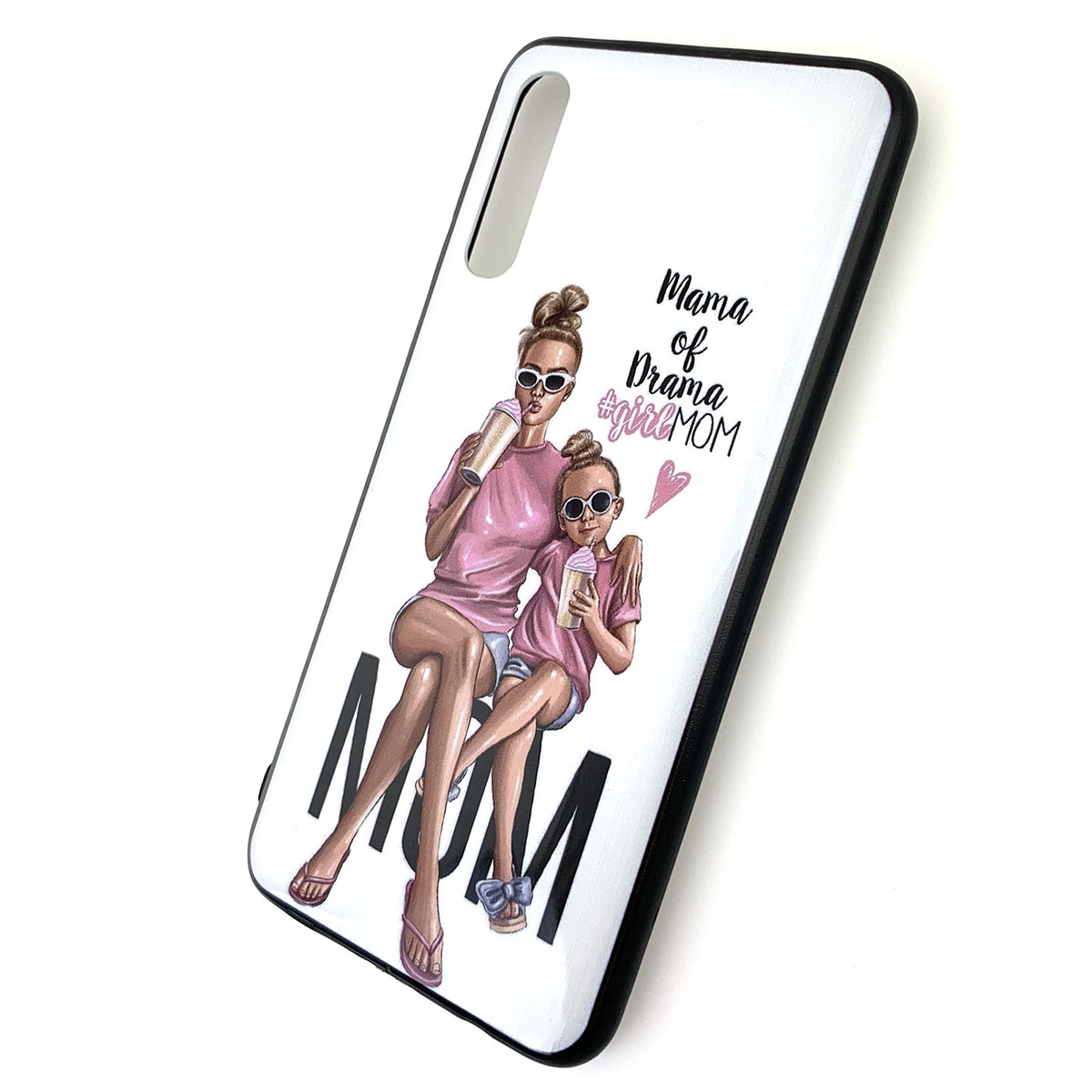 Чехол накладка для SAMSUNG Galaxy A50 (SM-A505), A30s (SM-A307), A50s (SM-A507), силикон, рисунок Mama of Drama girlMOM.