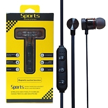 Гарнитура (наушники с микрофоном) беспроводная, MR23, цвет черный (распродажа -50%)