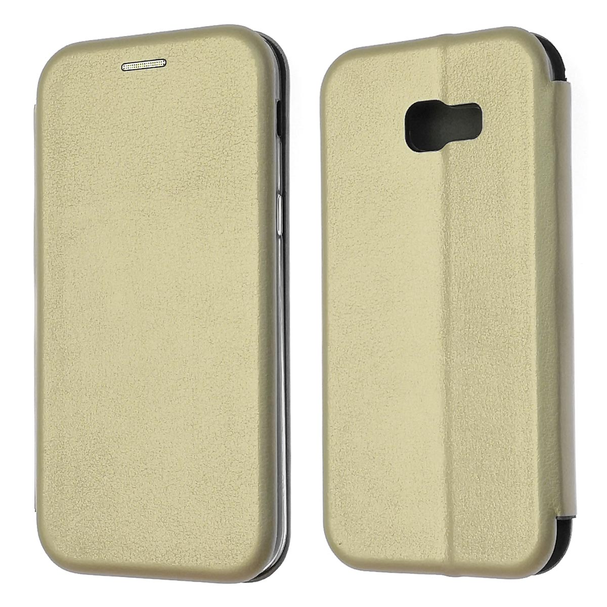 Чехол книжка STYLISH для SAMSUNG Galaxy A5 2017 (SM-A520), экокожа, визитница, цвет золотистый