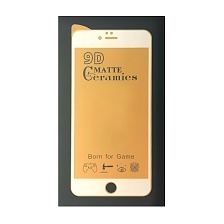 Защитное стекло 9D Ceramics для APPLE iPhone 6 Plus, iPhone 6G Plus, iPhone 6S Plus, матовое, цвет белый.