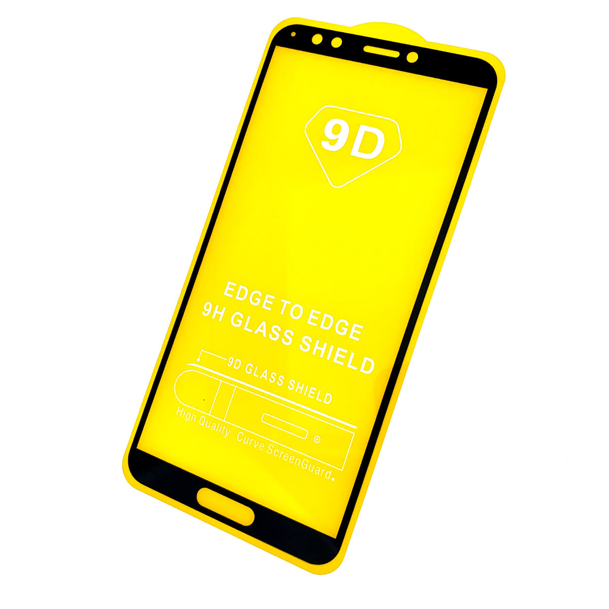 Защитное стекло 9D Full Glue для HUAWEI Honor 7C Pro (LND-L29), Y7 Prime 2018 (LDN-L21, LDN-TL10), цвет канта черный.