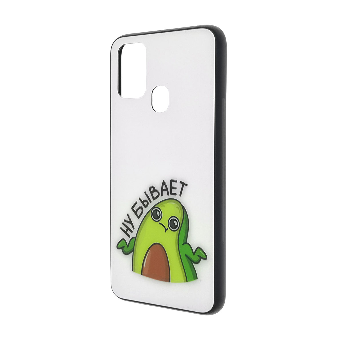 Чехол накладка для SAMSUNG Galaxy M31 (SM-M315), силикон, стекло, рисунок AVOCADO Ну бывает.