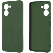 Чехол накладка NANO для Realme C33, силикон, бархат, цвет темно зеленый Чехол накладка NANO для Realme C33, силикон, бархат, цвет темно зеленый