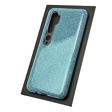 Чехол накладка Shine для XIAOMI Mi Note 10 Pro, Mi Note 10, Mi CC9 Pro, силикон, блестки, цвет голубой Чехол накладка Shine для XIAOMI Mi Note 10 Pro, Mi Note 10, Mi CC9 Pro, силикон, блестки, цвет голубой