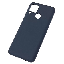 Чехол накладка SOFT TOUCH для Realme C15, силикон, матовый, цвет темно синий Чехол накладка SOFT TOUCH для Realme C15, силикон, матовый, цвет темно синий
