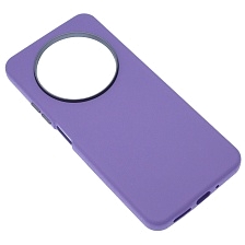 Чехол накладка для XIAOMI Redmi 14C, POCO C75, силикон, пластик, текстура кожи, бархат, цвет сиреневый