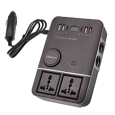 Автомобильный разветвитель (Инвертор) OLESSON 1661, 200W 12/24V, цвет черный Автомобильный разветвитель (Инвертор) OLESSON 1661, 200W 12/24V, цвет черный