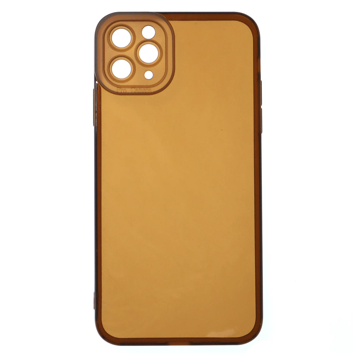 Чехол накладка CATEYES для APPLE iPhone 11 PRO MAX, защита камеры, силикон, цвет прозрачно коричневый Чехол накладка CATEYES для APPLE iPhone 11 PRO MAX, защита камеры, силикон, цвет прозрачно коричневый