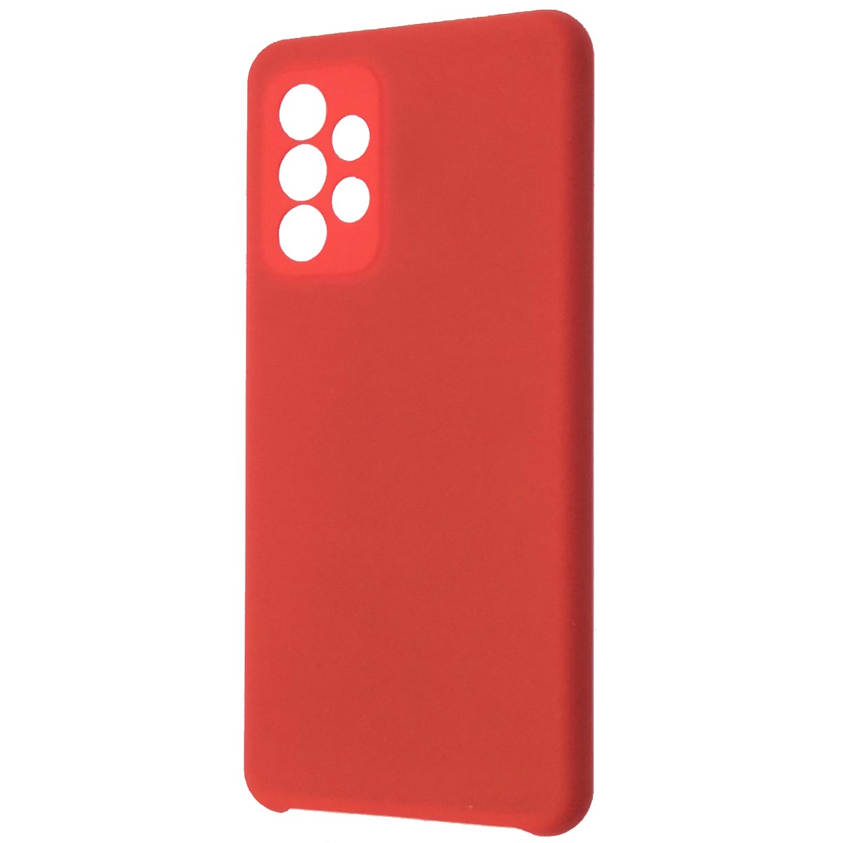Чехол накладка Silicon Cover для SAMSUNG Galaxy A52 (SM-A525F), силикон, бархат, цвет красный Чехол накладка Silicon Cover для SAMSUNG Galaxy A52 (SM-A525F), силикон, бархат, цвет красный