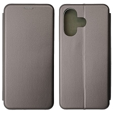 Чехол книжка STYLISH для INFINIX HOT 30 Play, экокожа, визитница, цвет серебристый