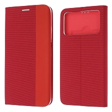 Чехол книжка MESH для XIAOMI POCO X4 Pro 5G, текстиль, силикон, бархат, визитница, цвет красный Чехол книжка MESH для XIAOMI POCO X4 Pro 5G, текстиль, силикон, бархат, визитница, цвет красный