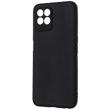 Чехол накладка для Realme 8i, силикон, карбон, цвет черный Чехол накладка для Realme 8i, силикон, карбон, цвет черный