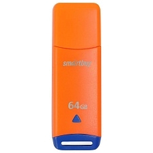 Флешка USB 2.0 64GB SMARTBUY Easy, цвет оранжевый