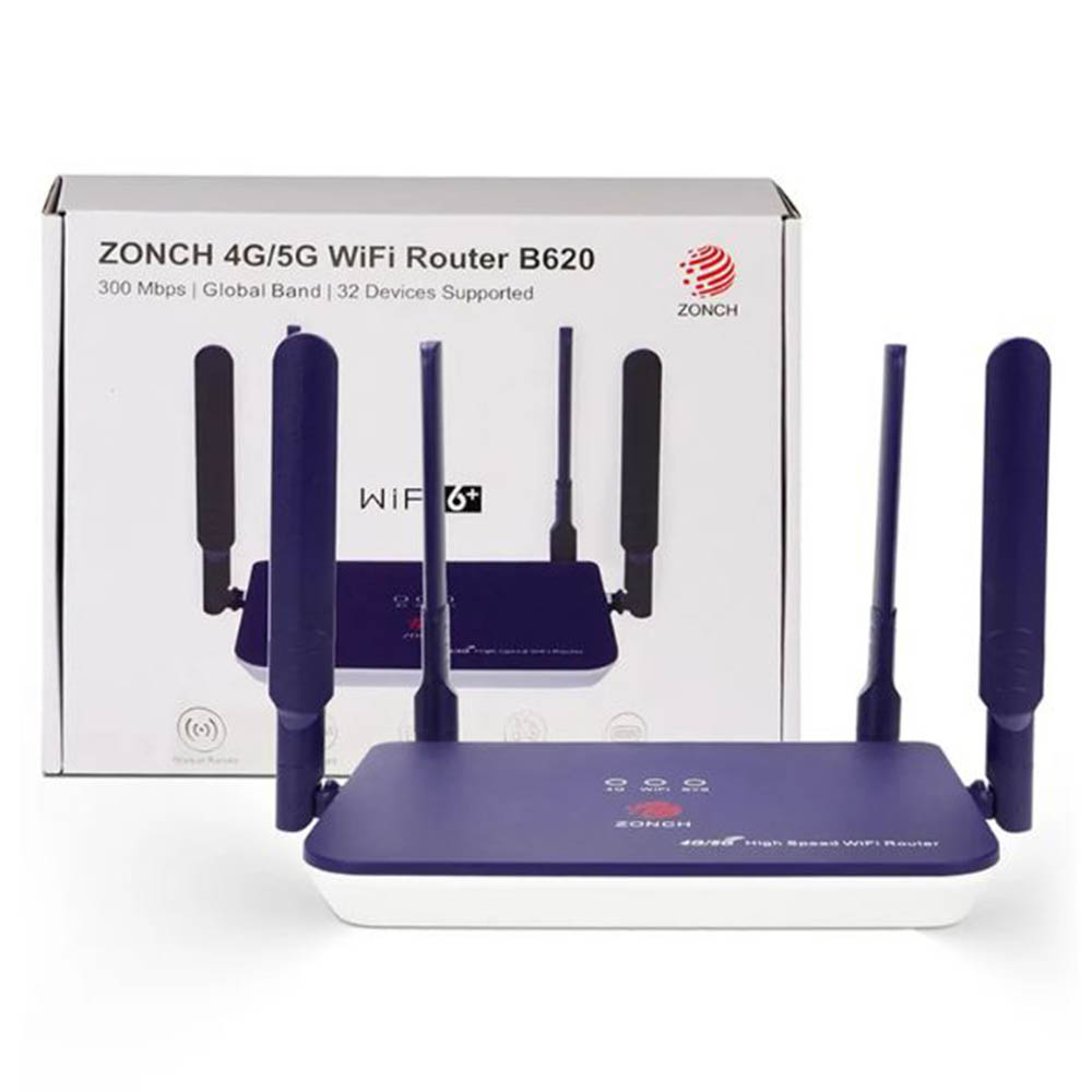 4G / 5G модем, Wi-Fi роутер, маршрутизатор ZONCH B620, 1 LAN, цвет фиолетово белый