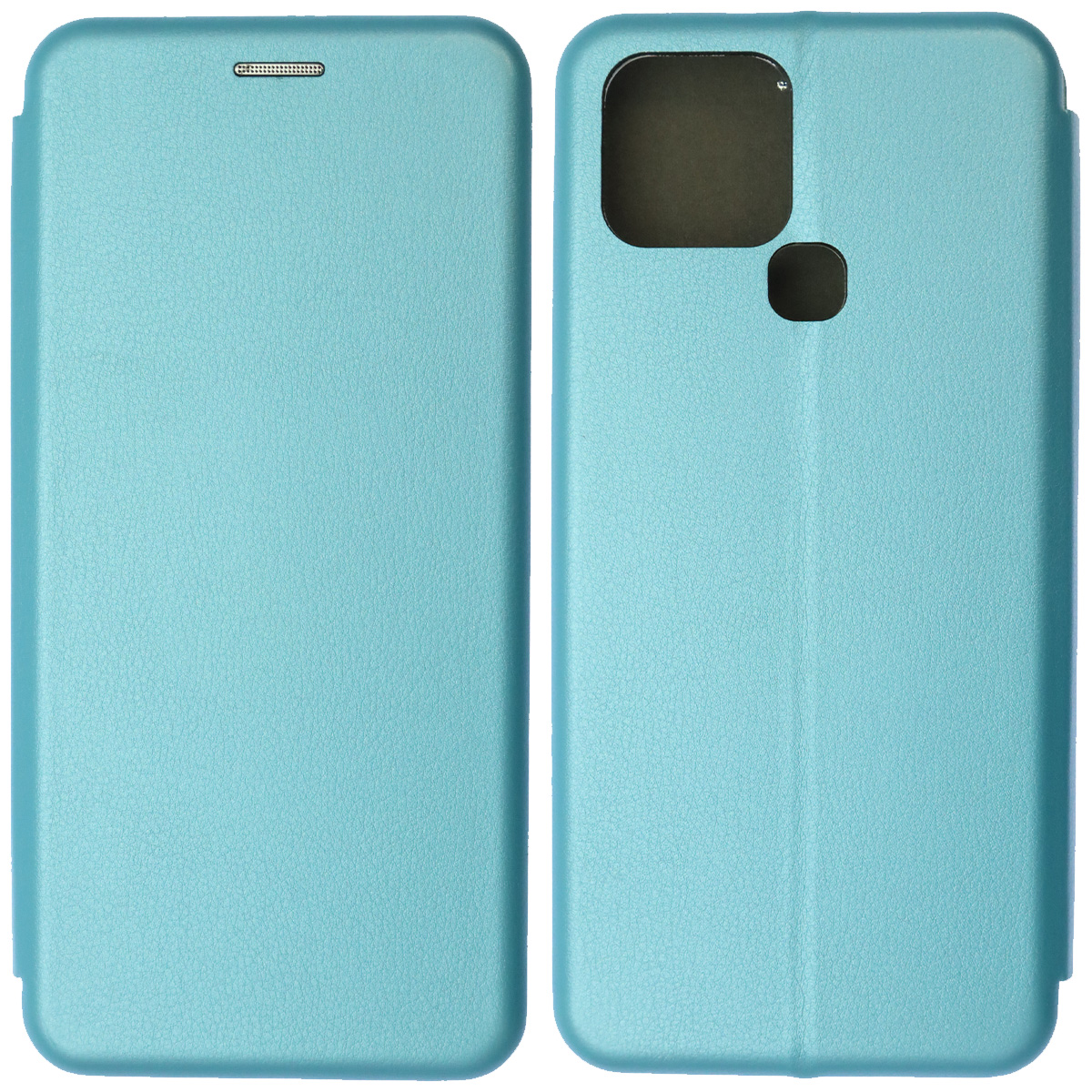 Чехол книжка STYLISH для INFINIX Smart 6, экокожа, визитница, цвет голубой