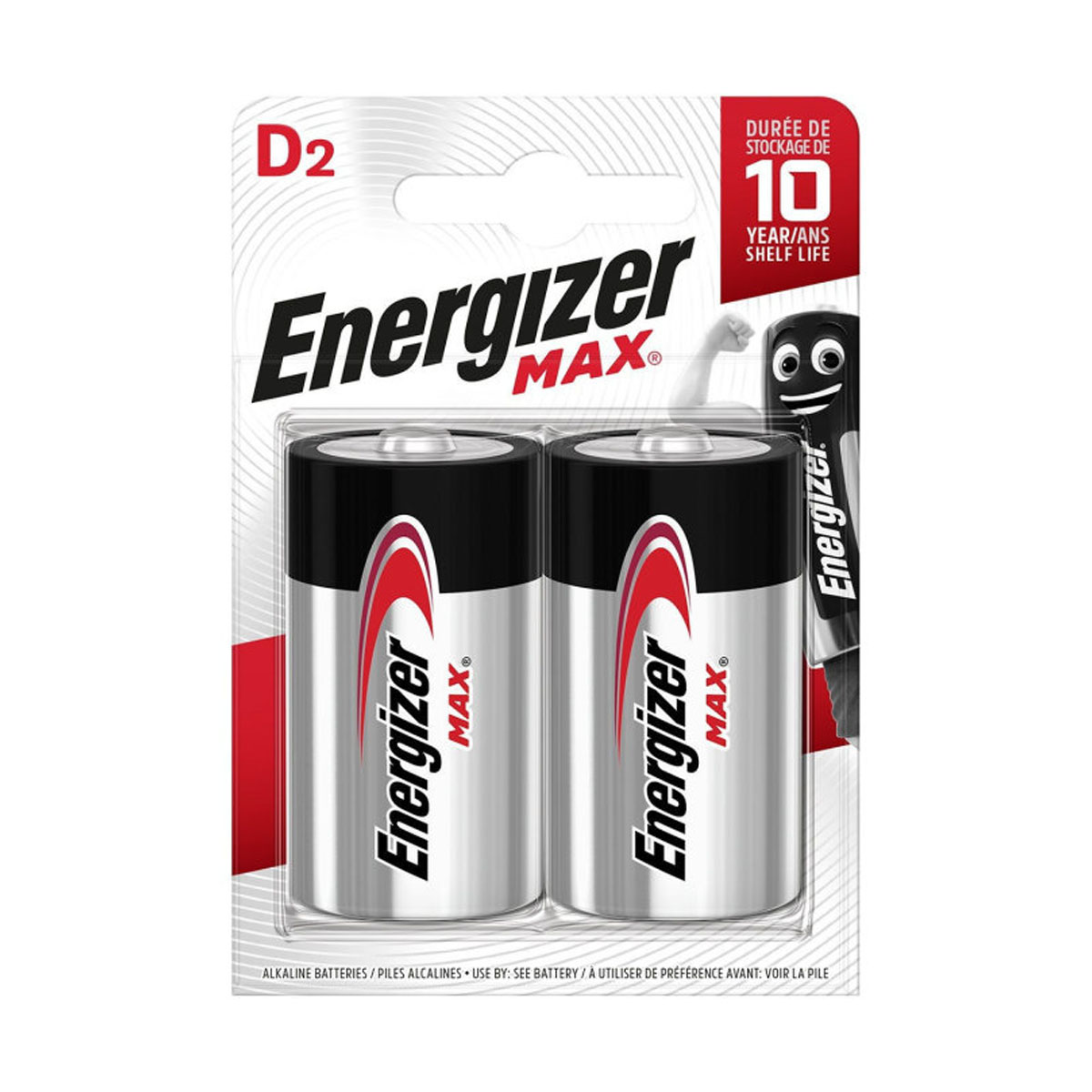 Батарейка ENERGIZER MAX LR20 D BL2 Alkaline 1.5V
