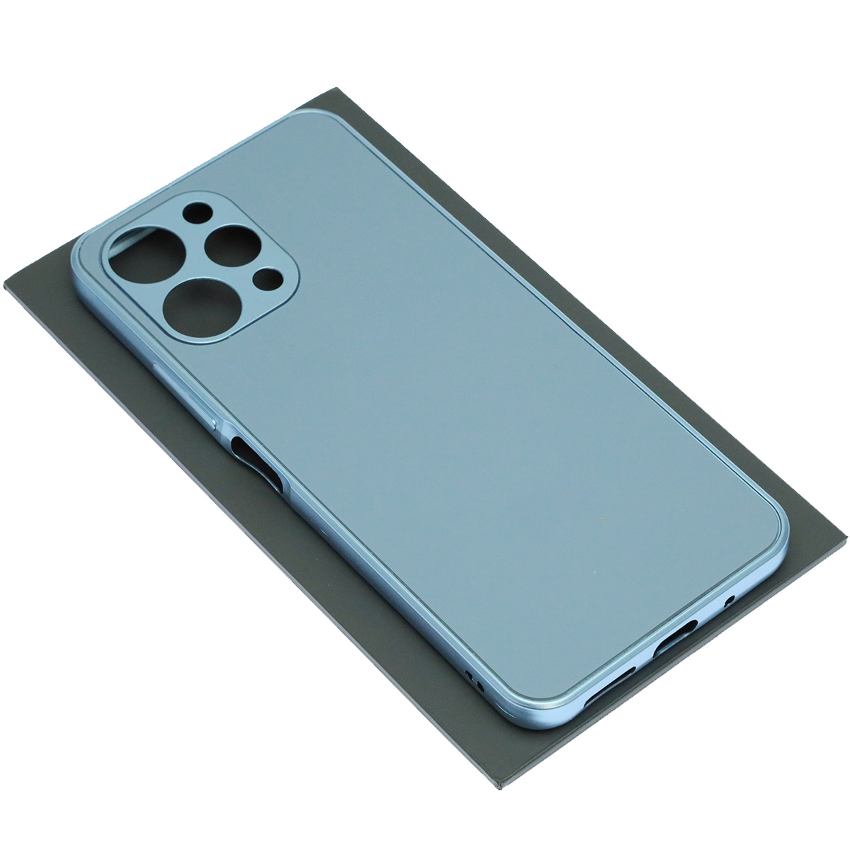 Чехол накладка для XIAOMI Redmi 12 4G, защита камеры, силикон, пластик, цвет серо голубой Чехол накладка для XIAOMI Redmi 12 4G, защита камеры, силикон, пластик, цвет серо голубой