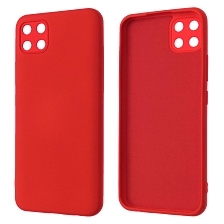 Чехол накладка NANO для Realme C11 2020, силикон, бархат, цвет красный Чехол накладка NANO для Realme C11 2020, силикон, бархат, цвет красный