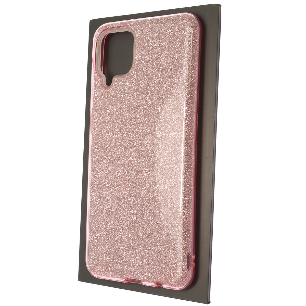 Чехол накладка SHINE для SAMSUNG Galaxy A12 (SM-A125), силикон, блестки, цвет розовый Чехол накладка SHINE для SAMSUNG Galaxy A12 (SM-A125), силикон, блестки, цвет розовый