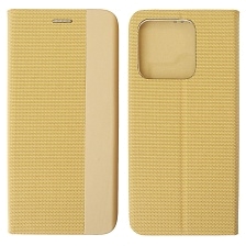 Чехол книжка MESH для XIAOMI Redmi 9C, Redmi 10A, текстиль, силикон, бархат, визитница, цвет золотистый