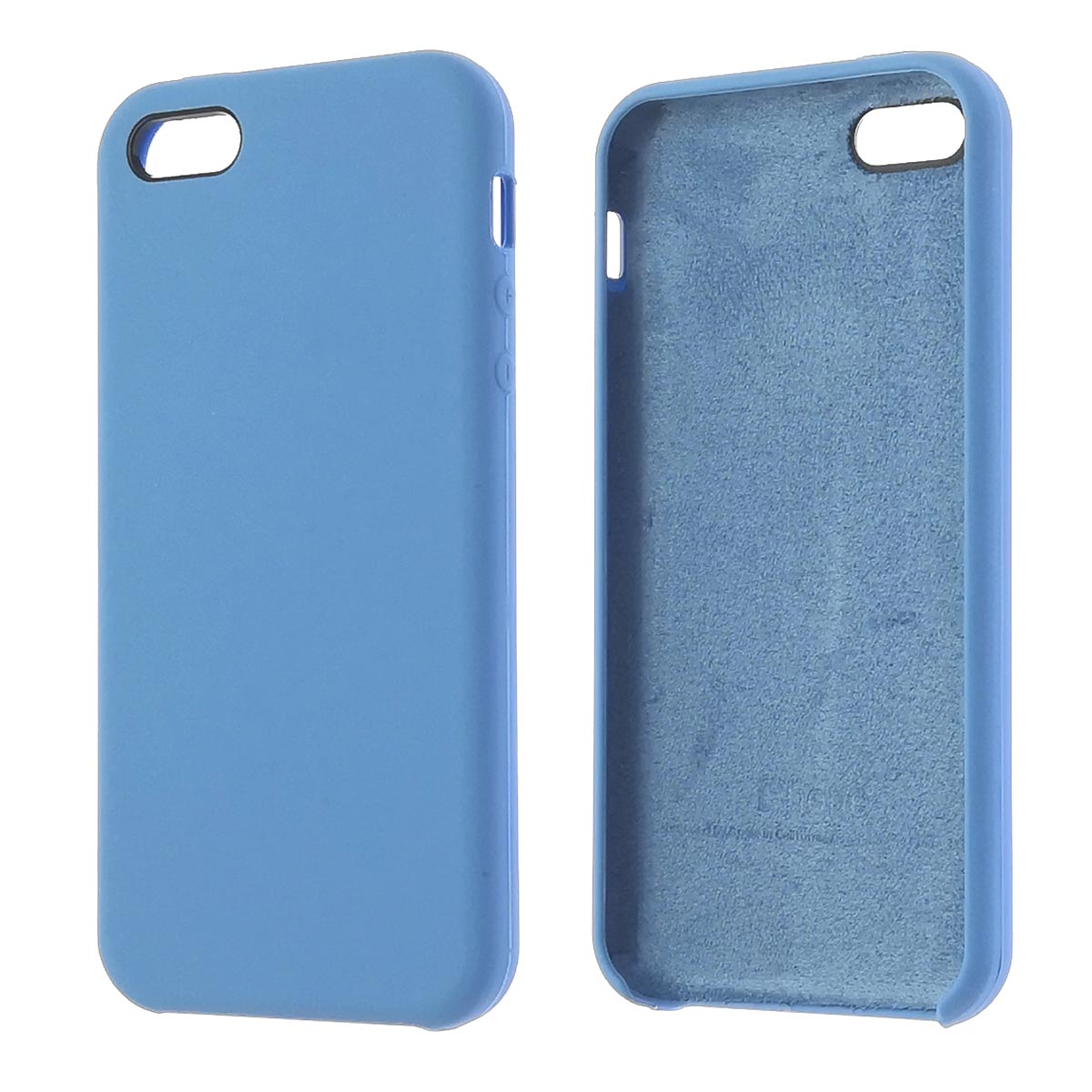 Чехол накладка Silicon Case для APPLE iPhone 5, 5S, SE, силикон, бархат, цвет васильковый. Чехол накладка Silicon Case для APPLE iPhone 5, 5S, SE, силикон, бархат, цвет васильковый.