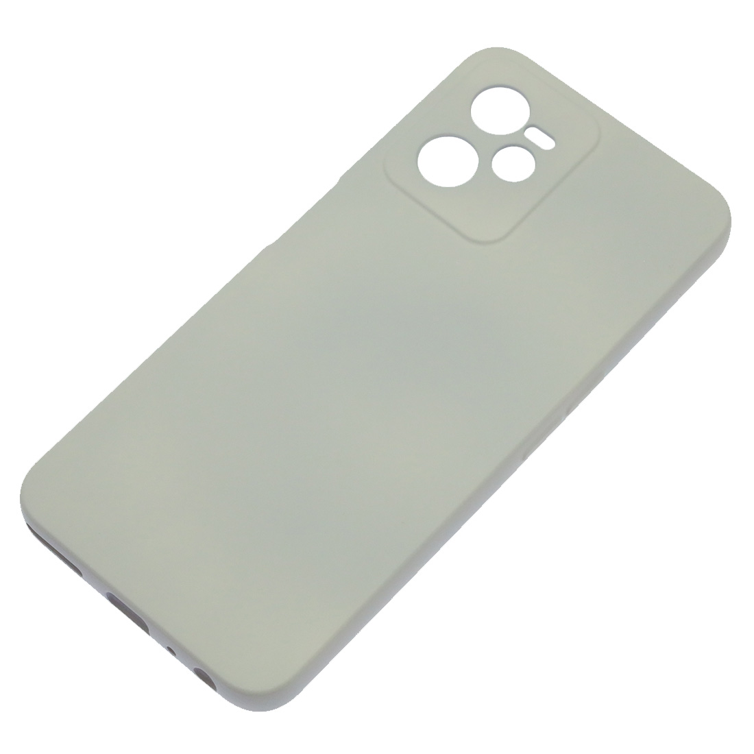 Чехол накладка Silicon Cover для Realme C35, силикон, бархат, цвет серый Чехол накладка Silicon Cover для Realme C35, силикон, бархат, цвет серый