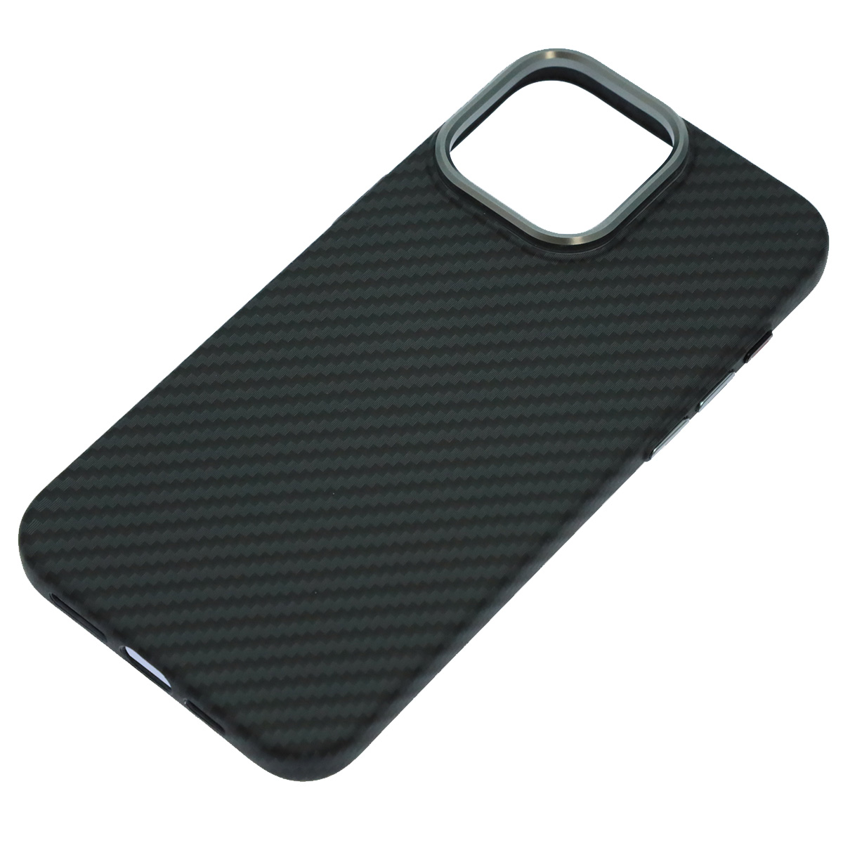 Чехол накладка MOSBROS с поддержкой MagSafe для APPLE iPhone 15 Pro Max (6.7"), пластик, карбон, рисунок, цвет черный Чехол накладка MOSBROS с поддержкой MagSafe для APPLE iPhone 15 Pro Max (6.7"), пластик, карбон, рисунок, цвет черный
