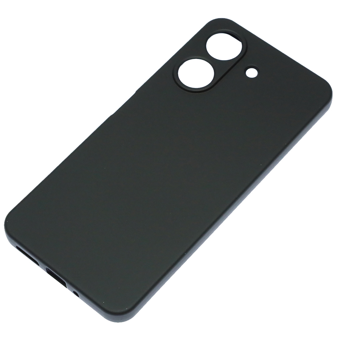 Чехол накладка NANO для XIAOMI Redmi 13C, XIAOMI POCO C65, защита камеры, силикон, бархат, цвет черный