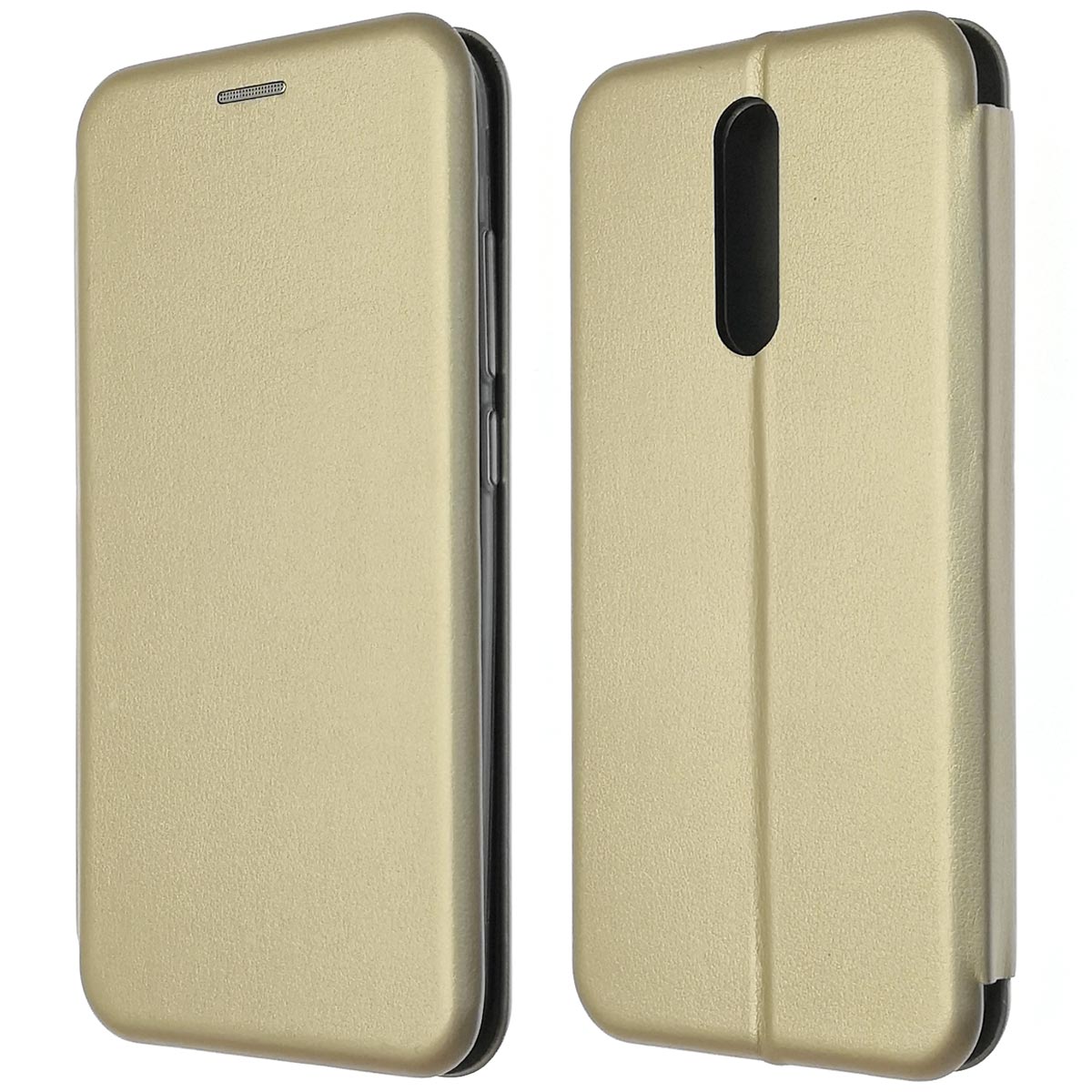 Чехол книжка STYLISH для XIAOMI Redmi 8, экокожа, визитница, цвет золотистый