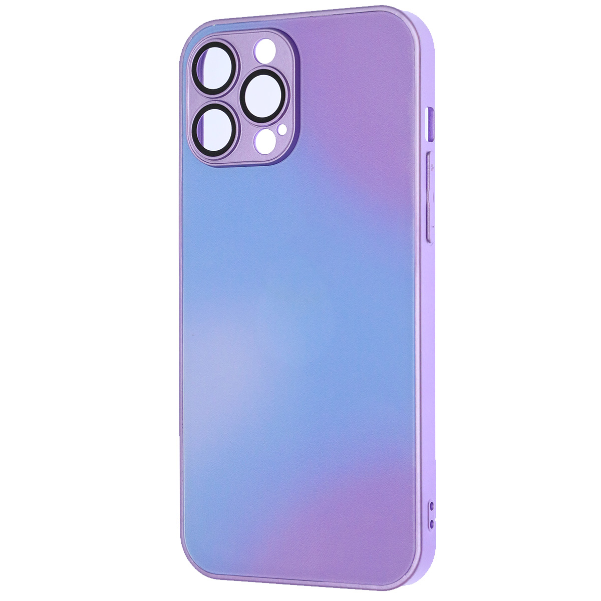 Чехол накладка с поддержкой MagSafe для APPLE iPhone 13 Pro Max (6.7"), силикон, стекло, защита камеры, цвет сиреневый