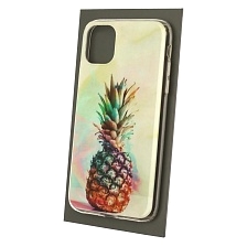Чехол накладка для APPLE iPhone 11, силикон, рисунок Ананас Чехол накладка для APPLE iPhone 11, силикон, рисунок Ананас