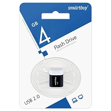 Флешка USB 2.0 4GB SMARTBUY Lara, цвет черный