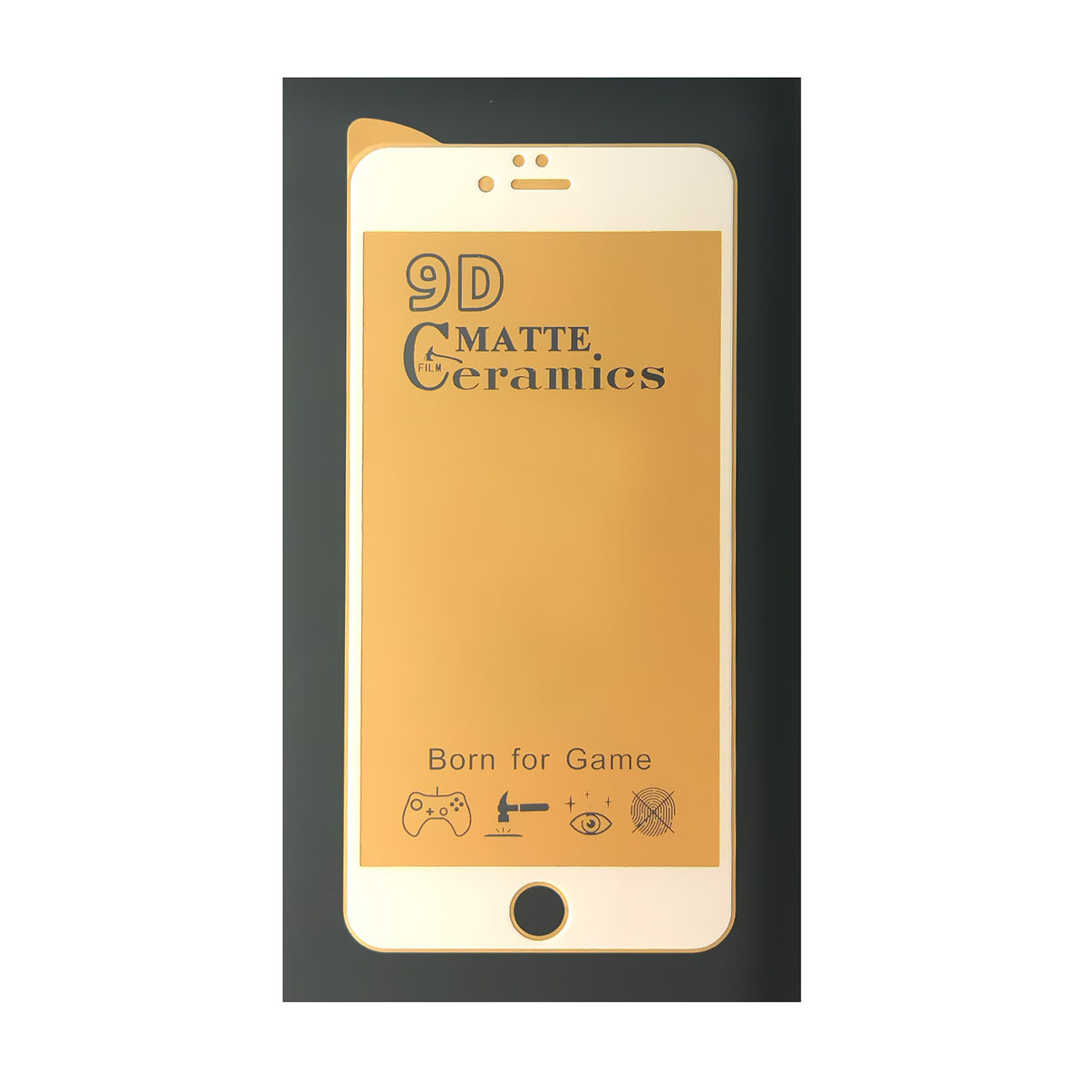 Защитное стекло 9D Ceramics для APPLE iPhone 6 Plus, iPhone 6G Plus, iPhone 6S Plus, матовое, цвет белый.