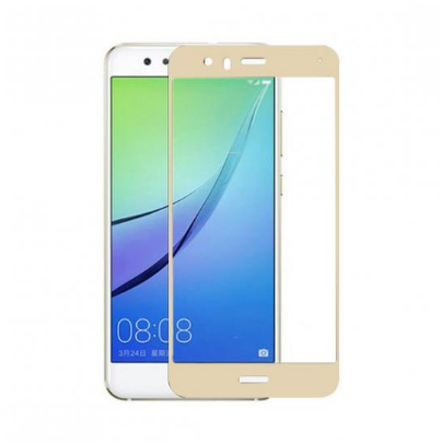 Защитное стекло 2D Full glass для Huawei Nova /техпак/ золото.