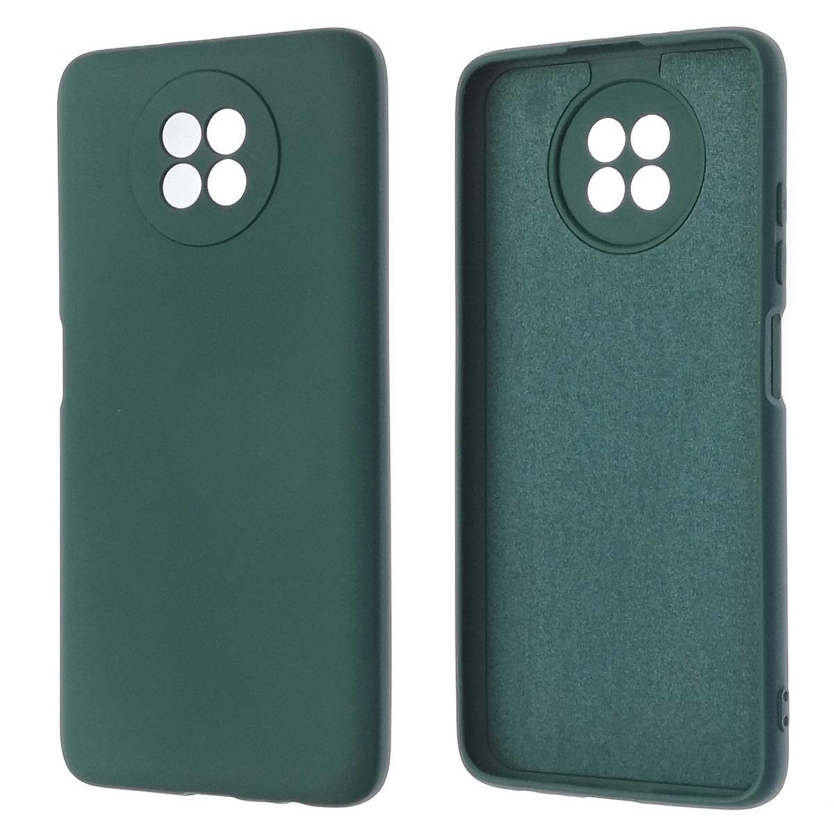 Чехол накладка Silicon Cover для XIAOMI Redmi Note 9T, силикон, бархат, цвет сосновый зеленый Чехол накладка Silicon Cover для XIAOMI Redmi Note 9T, силикон, бархат, цвет сосновый зеленый