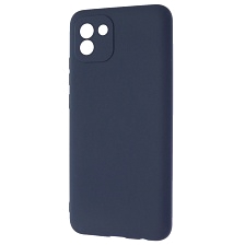 Чехол накладка для SAMSUNG Galaxy A03 (SM-A035F), силикон, цвет темно синий Чехол накладка для SAMSUNG Galaxy A03 (SM-A035F), силикон, цвет темно синий