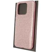 Чехол накладка SHINE для XIAOMI Redmi 10C, XIAOMI POCO C40, силикон, блестки, цвет розовый
