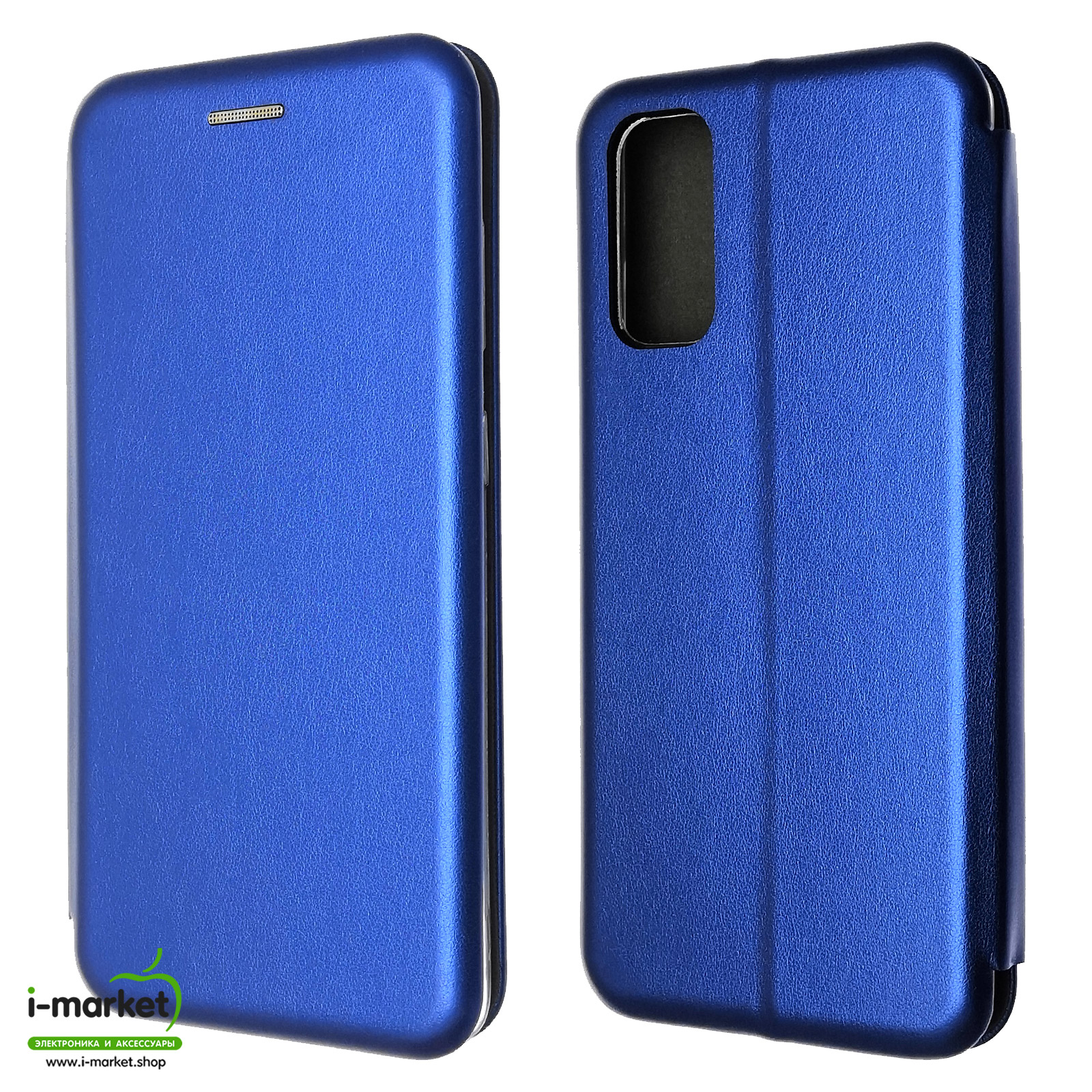 Чехол книжка STYLISH для SAMSUNG Galaxy S20 Plus (SM-G985), экокожа, визитница, цвет синий Чехол книжка STYLISH для SAMSUNG Galaxy S20 Plus (SM-G985), экокожа, визитница, цвет синий
