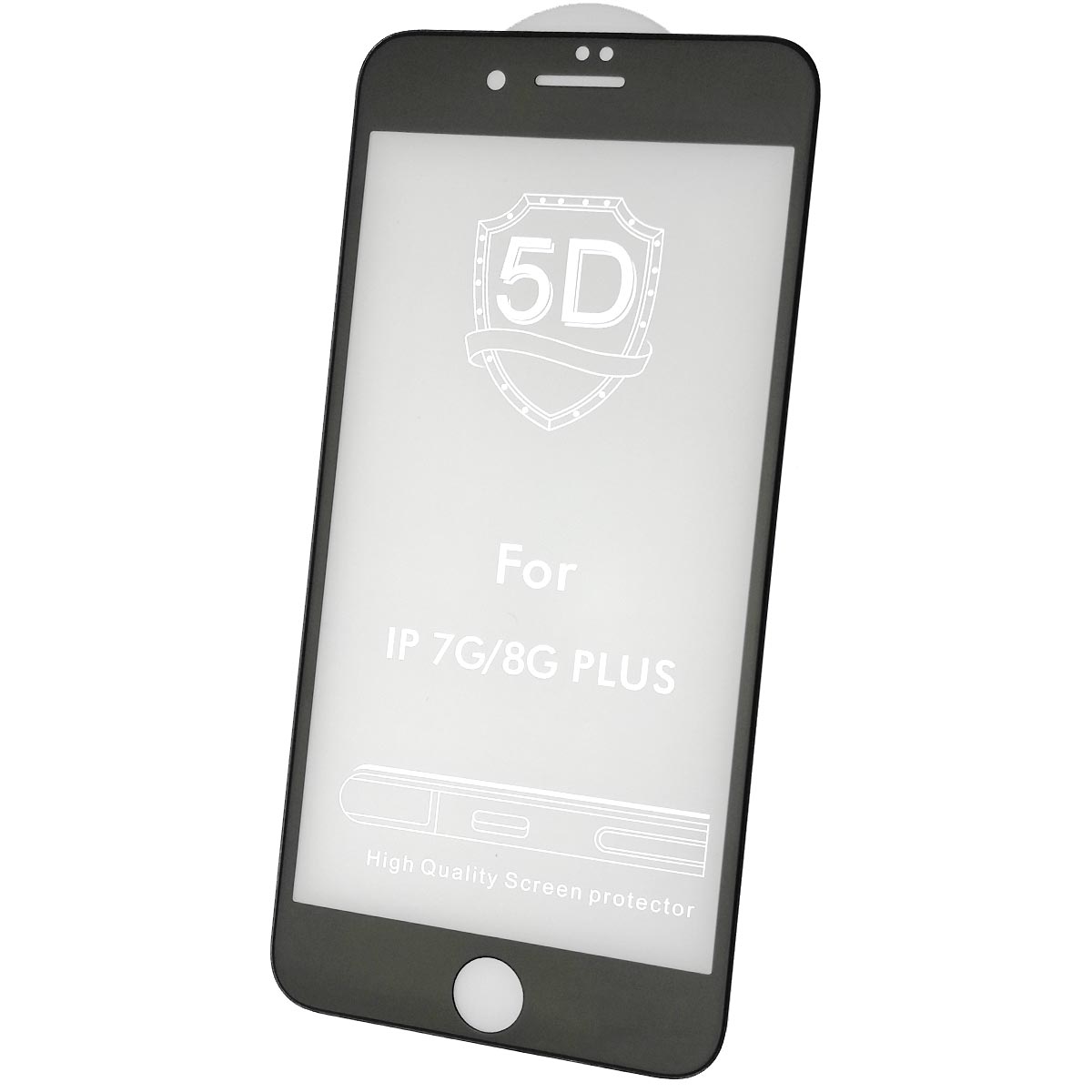 Защитное стекло Live Power 5D для APPLE iPhone 7 Plus, iPhone 8 Plus, цвет окантовки черный