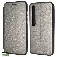 Чехол книжка STYLISH для XIAOMI Mi 10, Mi 10 Pro, экокожа, визитница, цвет серый