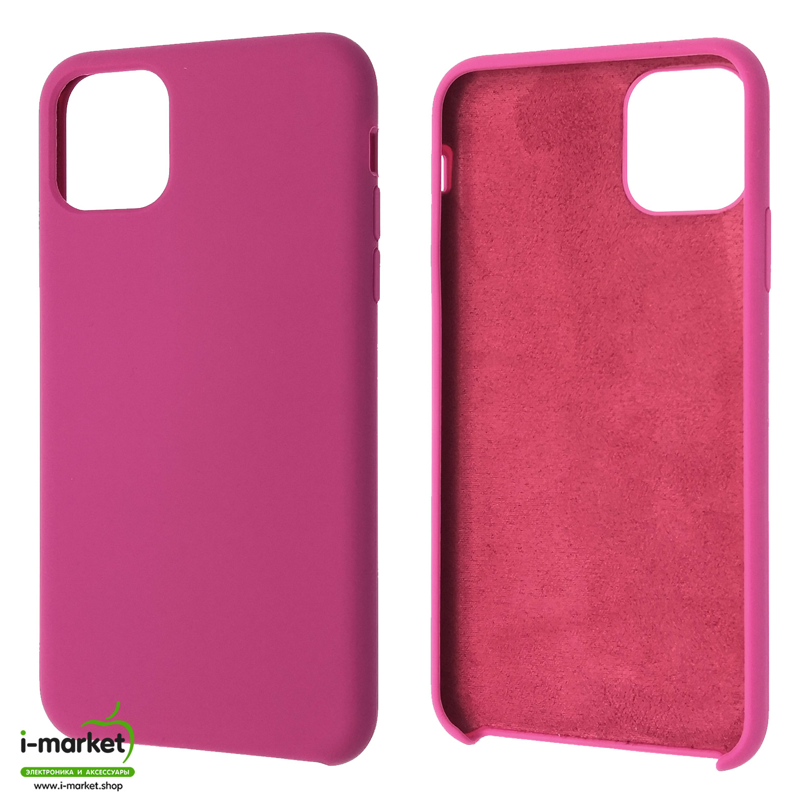 Чехол накладка Silicon Case для APPLE iPhone 11 Pro MAX, силикон, бархат, цвет пурпурный Чехол накладка Silicon Case для APPLE iPhone 11 Pro MAX, силикон, бархат, цвет пурпурный