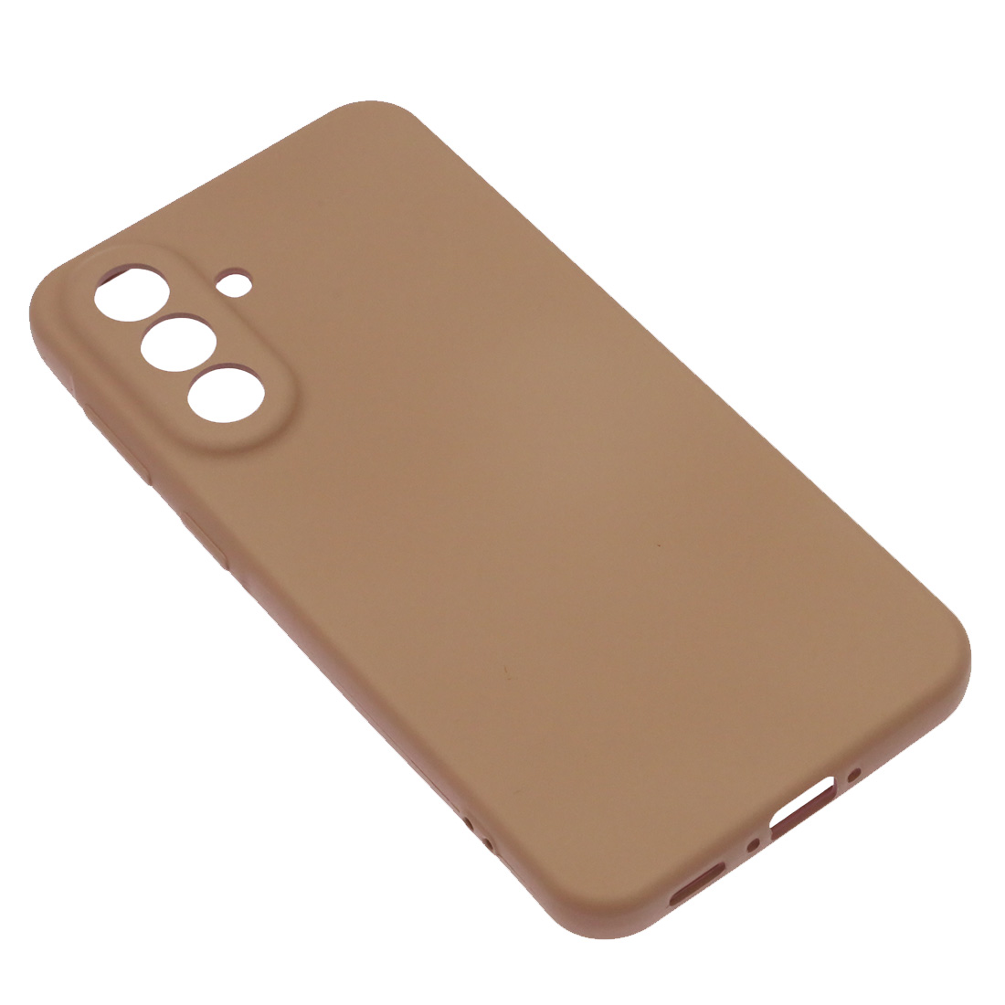 Чехол накладка Silicon Cover для SAMSUNG Galaxy A37, защита камеры, силикон, бархат, цвет кофе с молоком