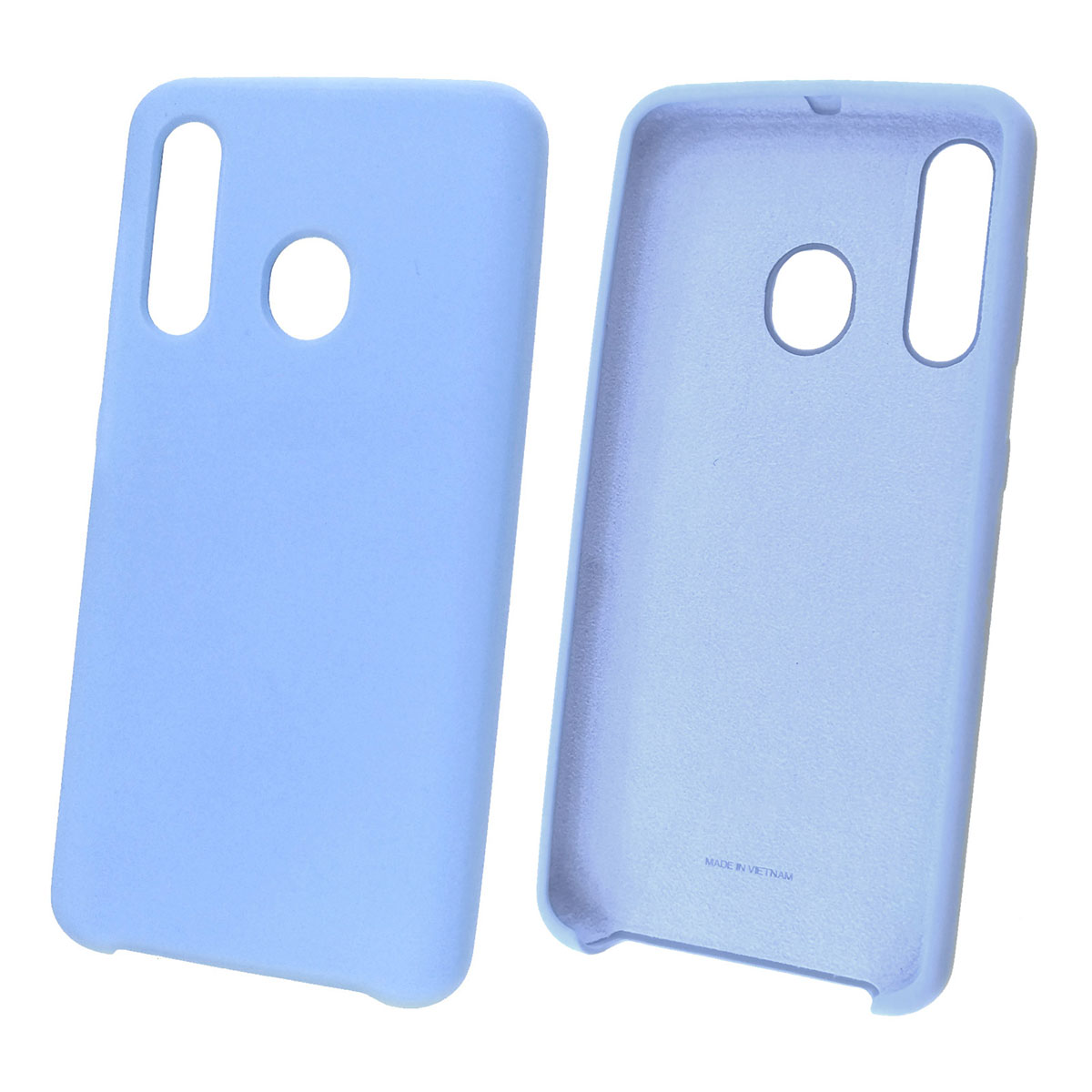 Чехол накладка Silicon Cover для SAMSUNG Galaxy A60 2019 (SM-A605), Galaxy M40 (SM-M405), силикон, бархат, цвет голубой.