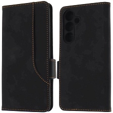 Чехол книжка NICE для SAMSUNG Galaxy S24 FE, защита камеры, экокожа, силикон, цвет черный