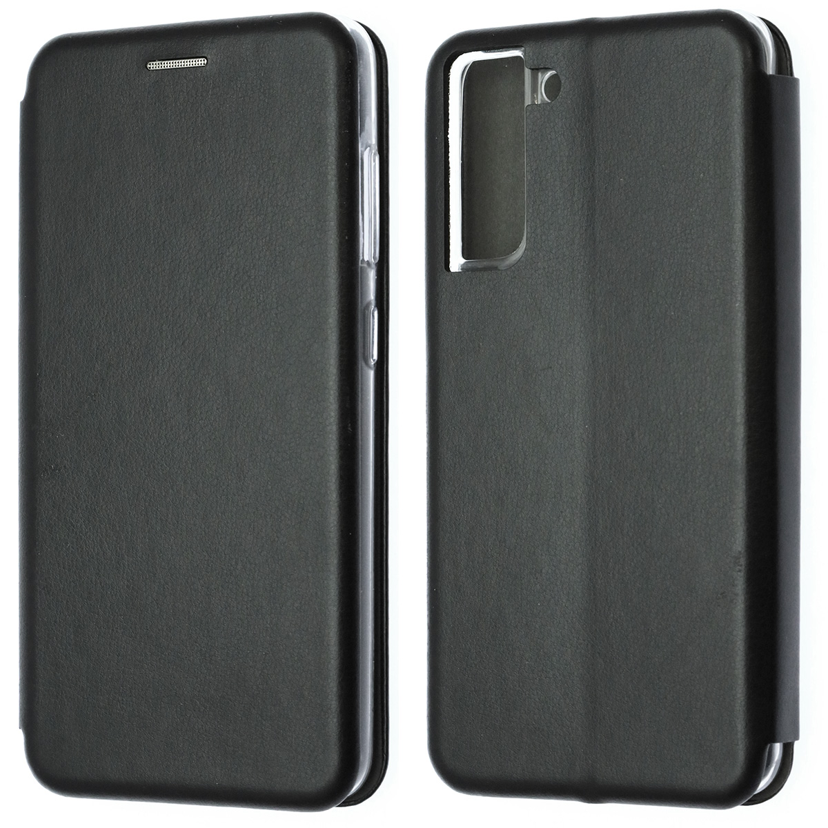 Чехол книжка STYLISH для SAMSUNG Galaxy S21 FE (SM-G990B), экокожа, визитница, цвет черный